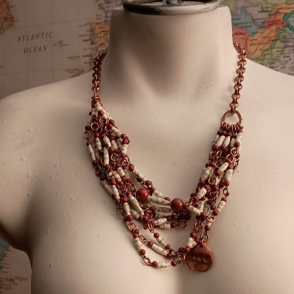 Hand Sculpted Poet Necklace